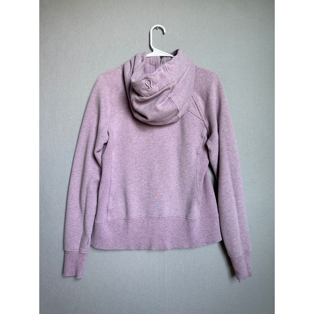 Lululemon Scuba Full Zip Hoodie Women Sz 6 Pink Heathered Mauve Athletic Jacket - Picture 5 of 12